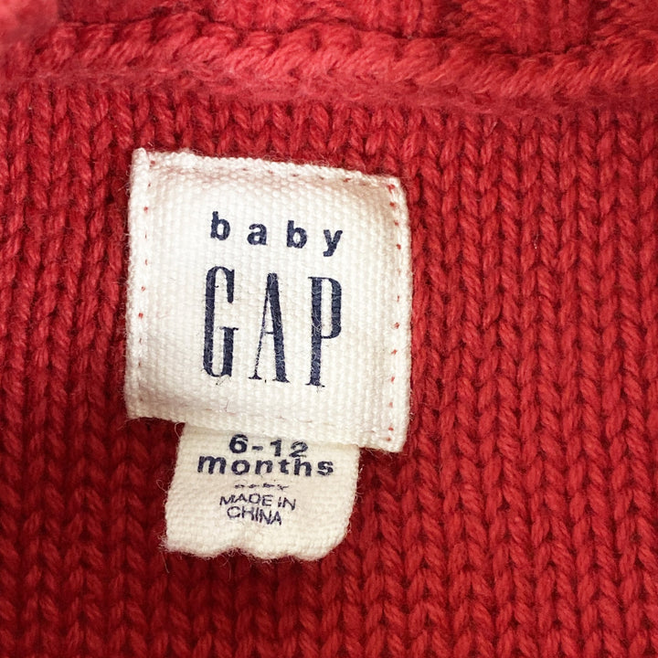 Baby Gap red long-sleeved knit onesie 6-12M/74
