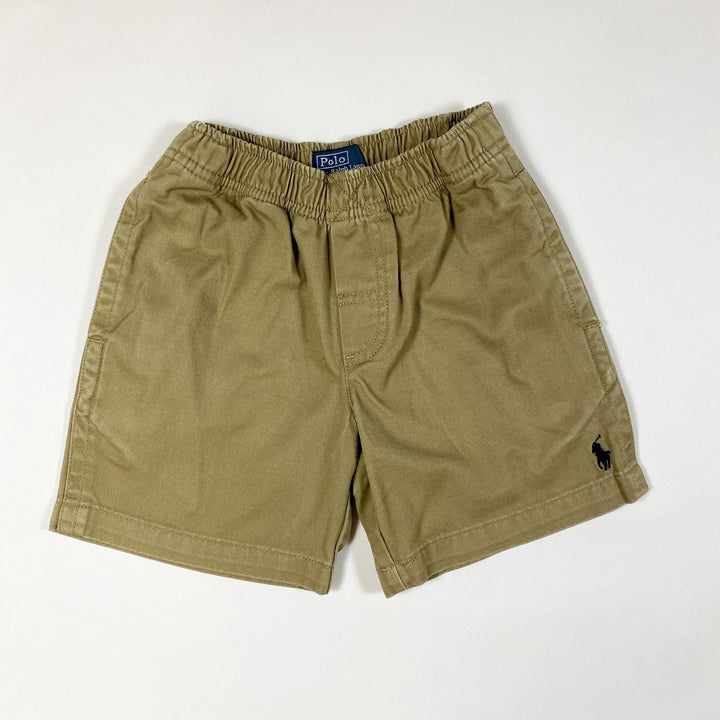 Ralph Lauren beige elastic waist chino shorts 4Y