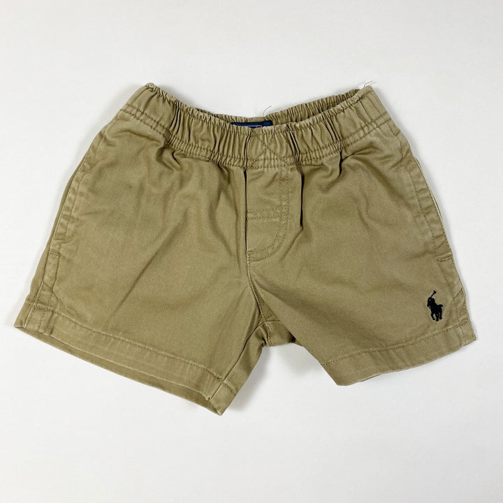 Ralph Lauren beige elastic waist chino shorts 2Y