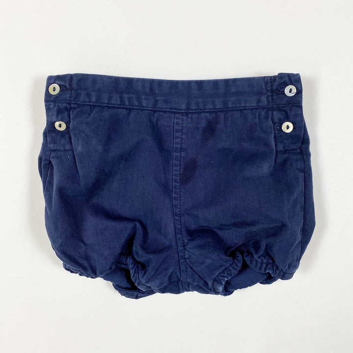 Laranjinha navy heavy cotton bloomers 12M