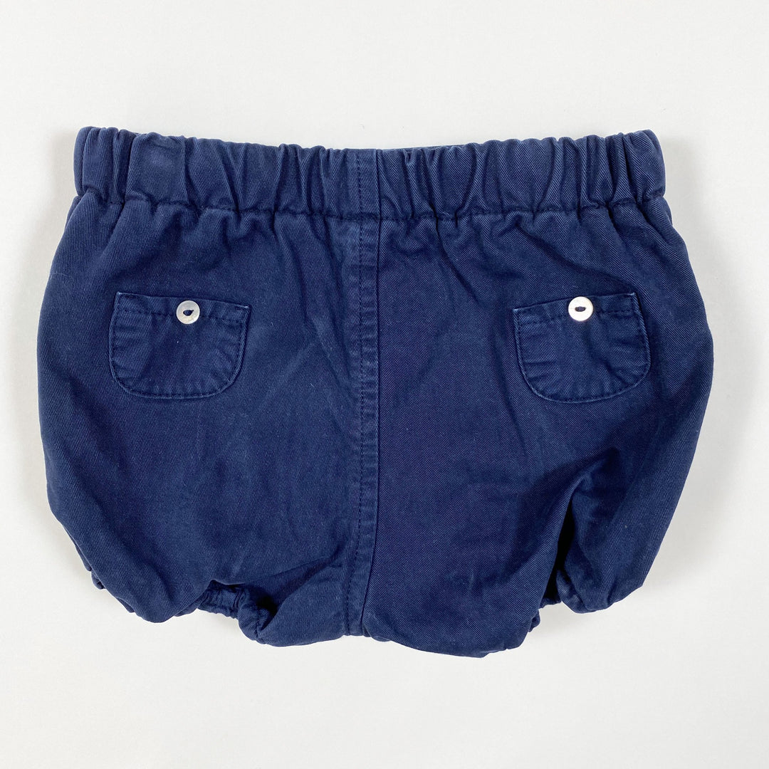 Laranjinha navy heavy cotton bloomers 12M