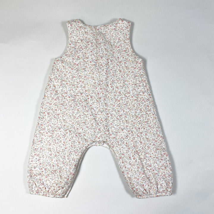 Laranjinha ecru und pfirsichfarbener Jumpsuit mit Blumenmuster 6M