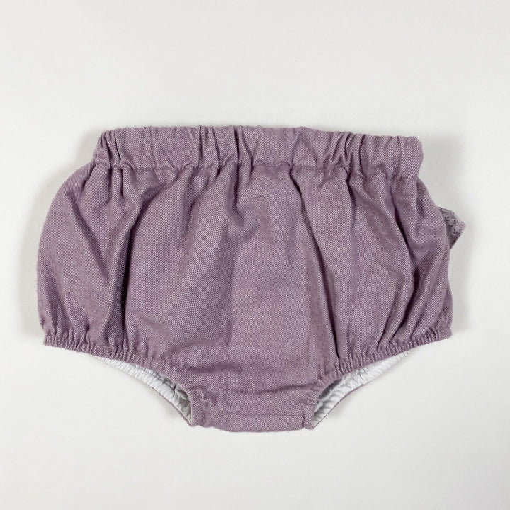 Pureté du Bebe soft purple floral print blouse and bloomer set 12M