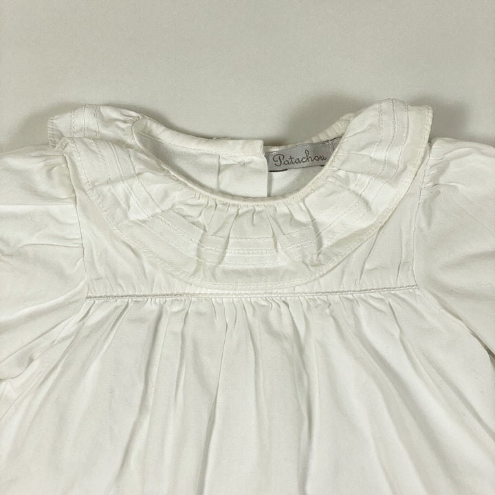 Patachou white one-piece with embroidered collar 3M/62