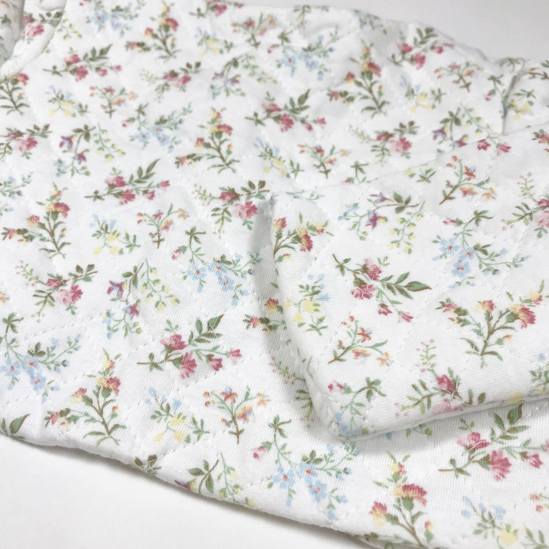 Ralph Lauren ecru floral print padded quilted jacket 3M