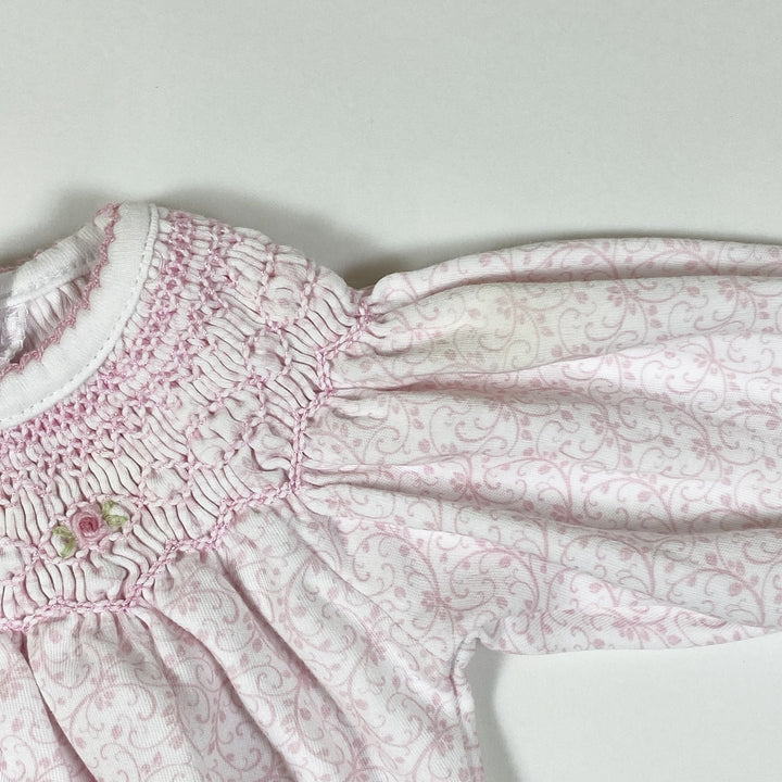 Magnolia Baby pink smocked floral print sleeping bag Newborn/44cm