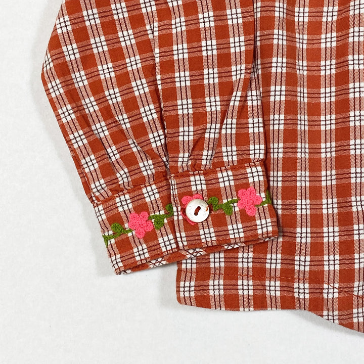 Oilily red embroidered checked blouse 12M/74