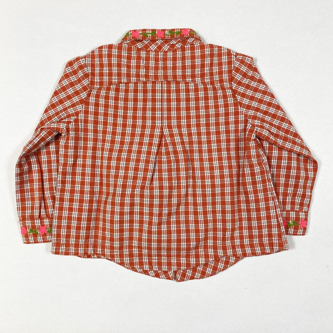 Oilily red embroidered checked blouse 12M/74