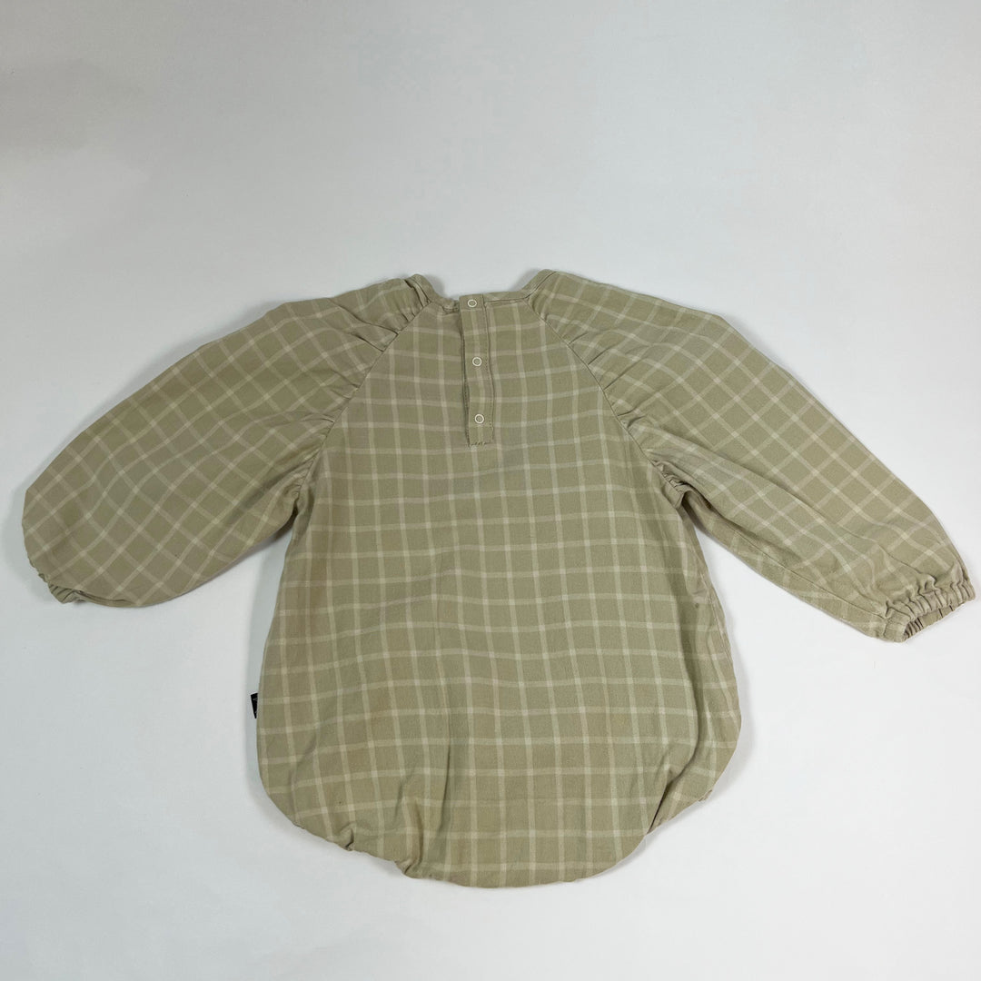 Monkind beige karierter Blusenbody 6-12M