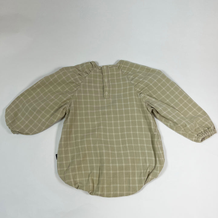 Monkind beige checked blouse body 6-12M