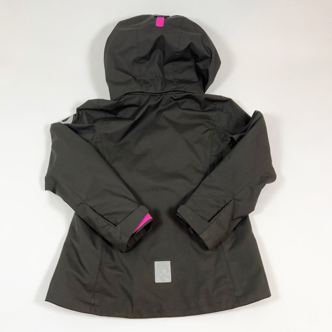 Reima dark brown rain jacket with pink details 116cm/6Y