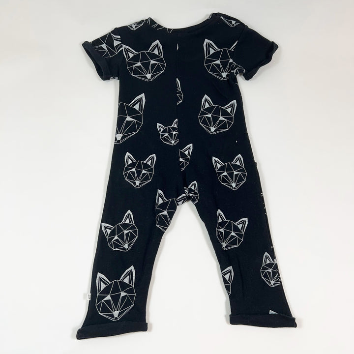 Tobias & the Bear black fox onesie 6-12M