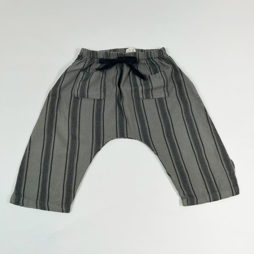 Piupiuchick taupe striped harem pants 12M