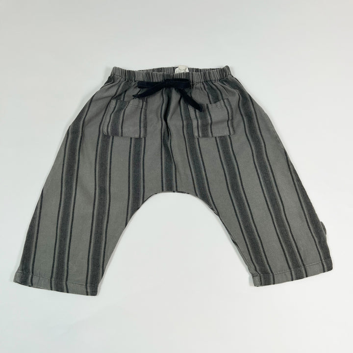 Piupiuchick taupe striped harem pants 12M