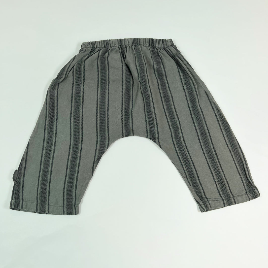 Piupiuchick taupe striped harem pants 12M