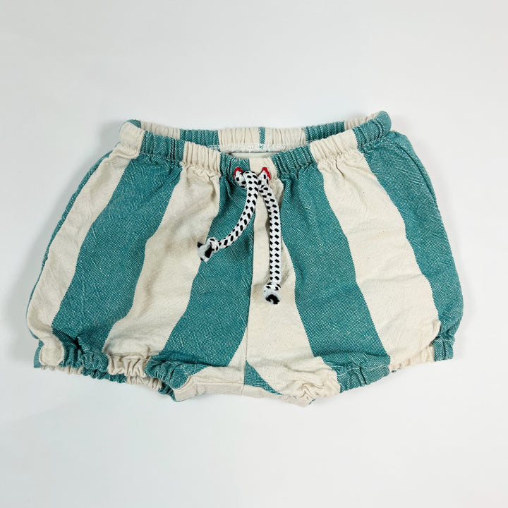 Piupiuchick turquoise striped shorts 12M