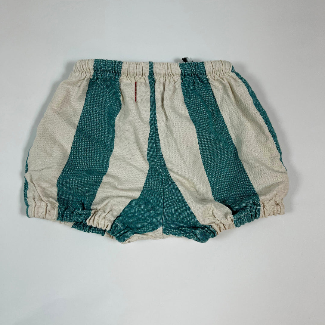 Piupiuchick turquoise striped shorts 12M