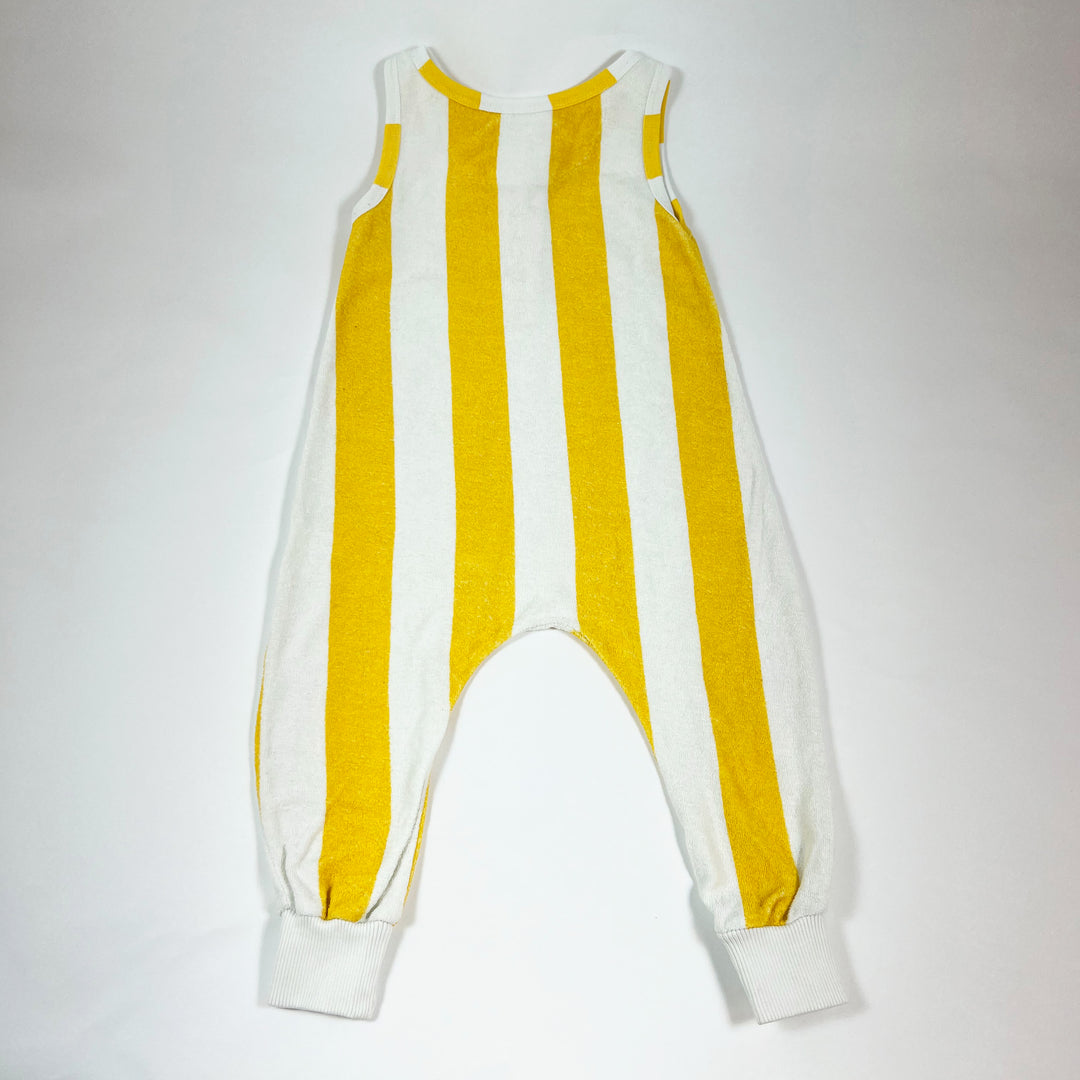 Hugo loves Tiki yellow striped terry jumpsuit 12-18M