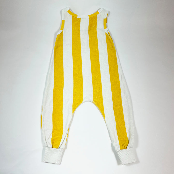 Hugo loves Tiki yellow striped terry jumpsuit 12-18M