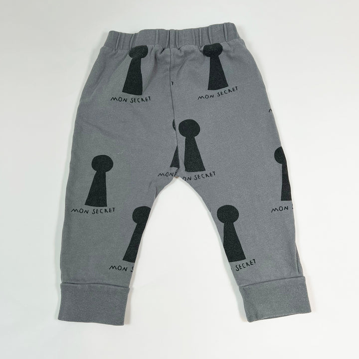 Beau Loves grey keyhole pants 12-18M