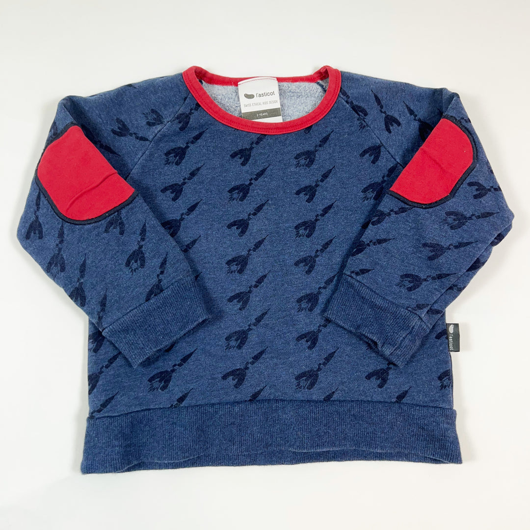 l'Asticot green rocket sweatshirt 2Y