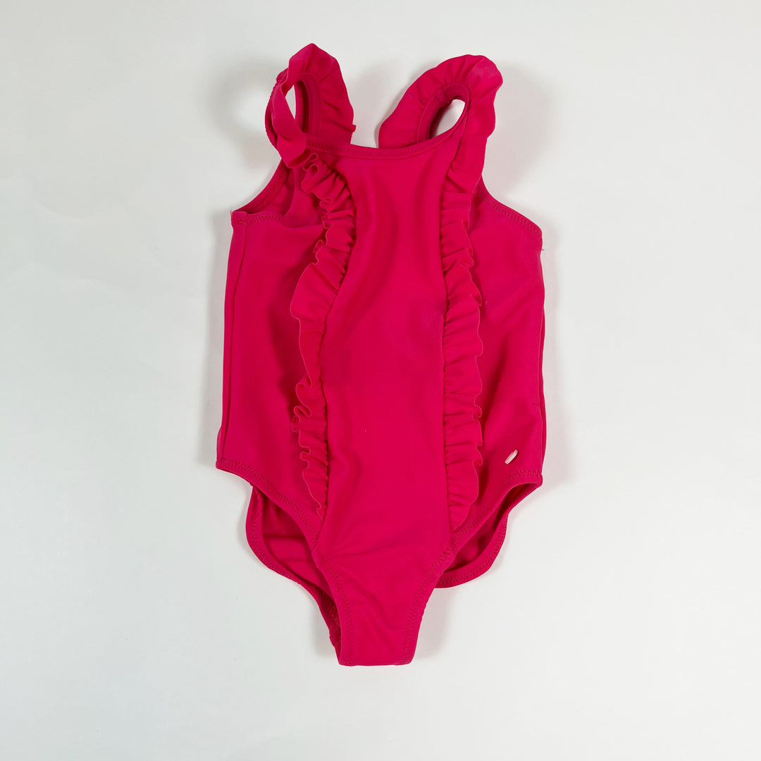Tartine et Chocolat pink swimsuit with ruffles 1A