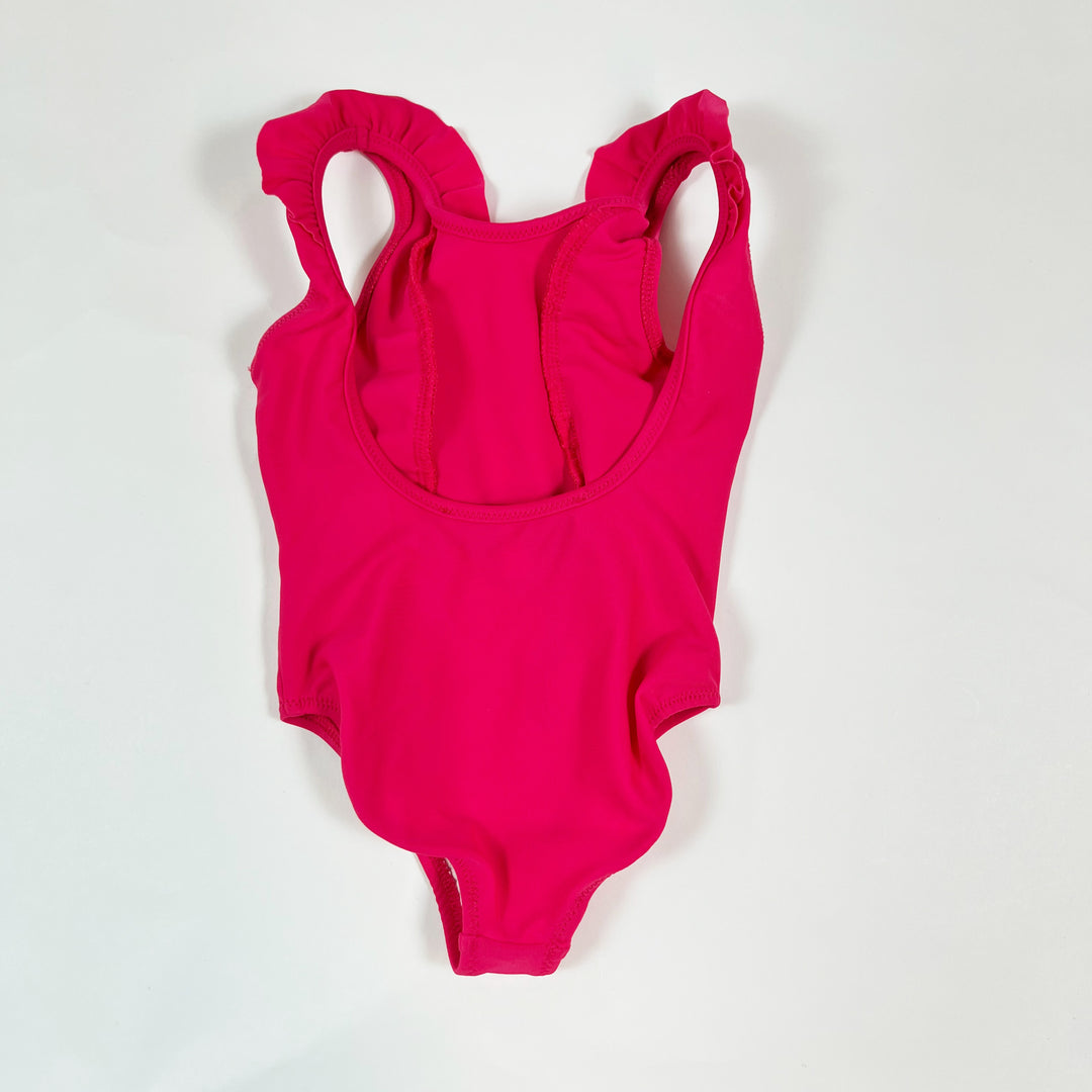 Tartine et Chocolat pink swimsuit with ruffles 1A