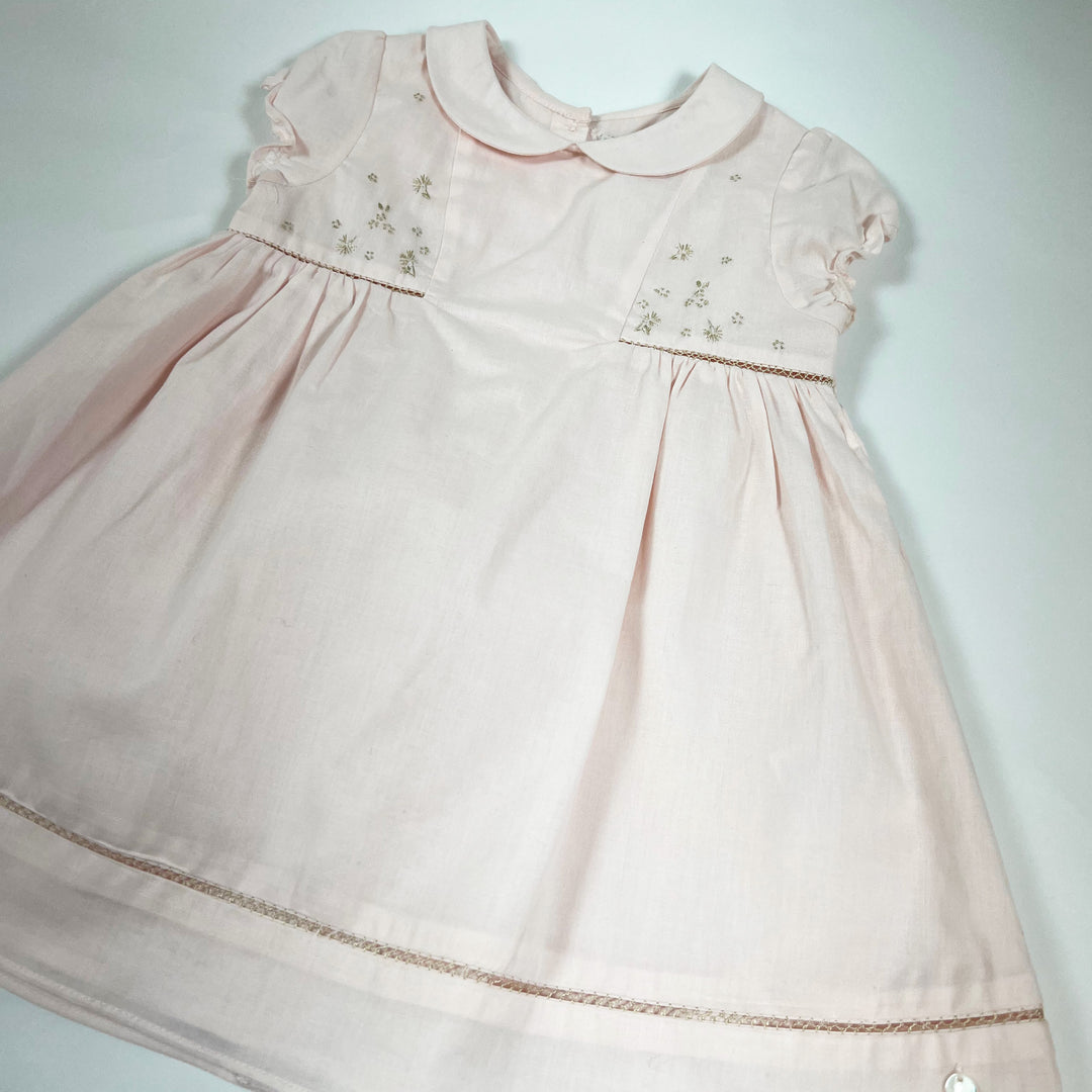 Tartine et Chocolat soft pink embroidered and stitched cérémonie dress 1Y