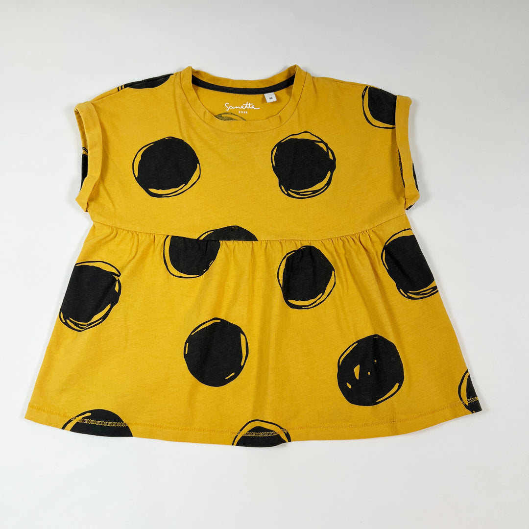 Sanetta mustard dots dress 98cm