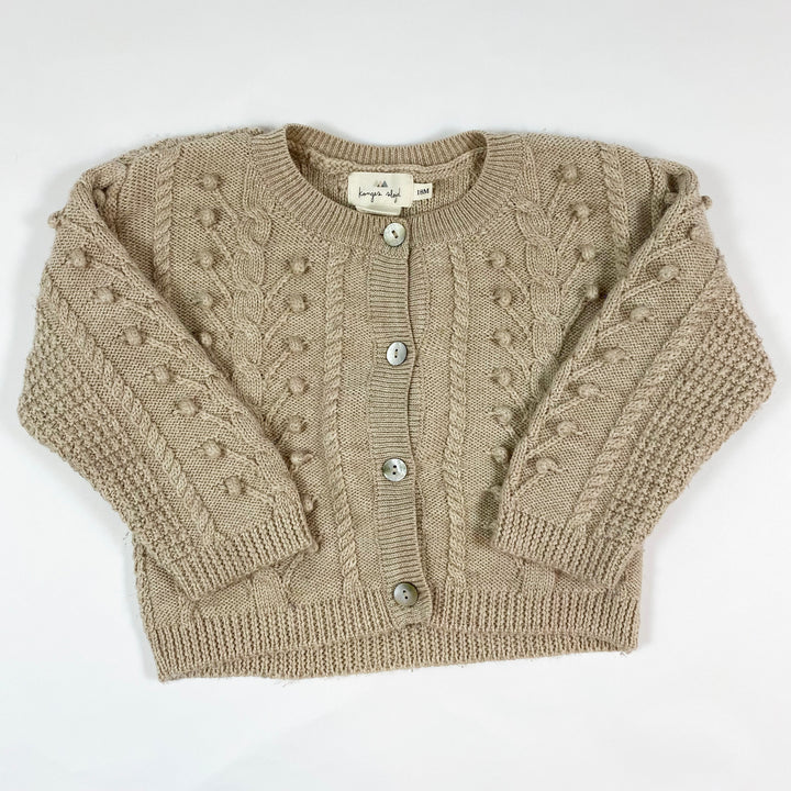 Konges Slojd beige Popcorn-Strickjacke 18M