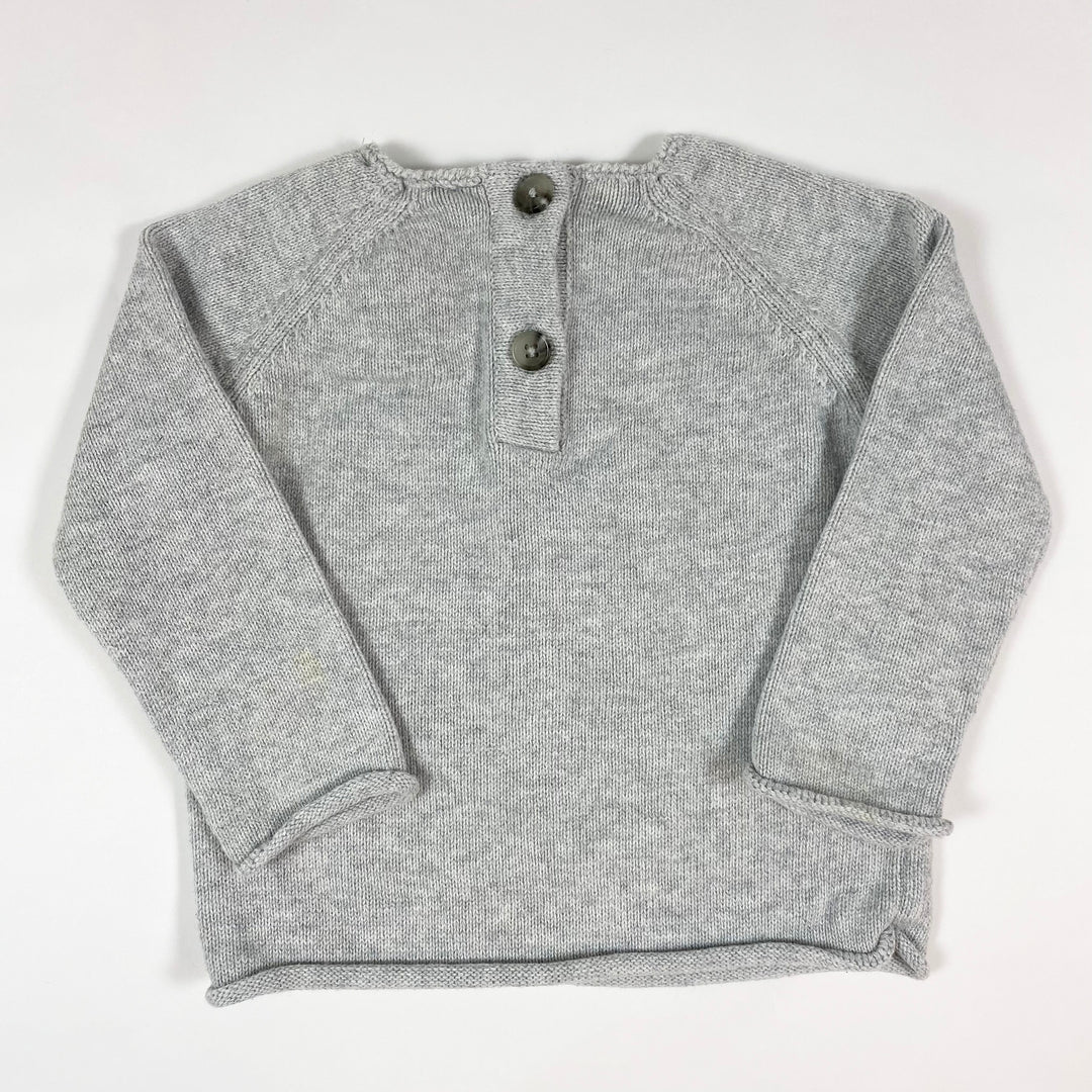 Joules grey penguin knit pullover 6-9M