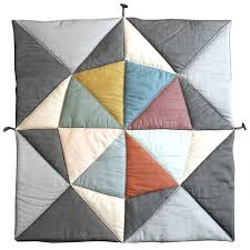 Fabelab multicolour quilted blanket that easily folds into a ship One size (90x90cm)